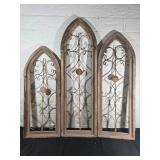 Wooden and Wrought Iron Gothic-Style Panels