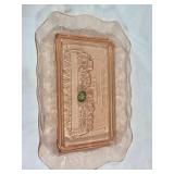 Pink Depression Glass Tray Featuring the Last