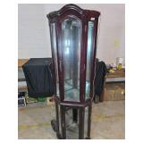 Two-Piece Mahogany Finish China Cabinet