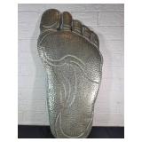 Bigfoot-Shaped Tin Sign with Textured Finish