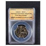2018-D American Innovation $1 Coin, ANACS MS67