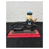 Cast Iron Nutcracker on Wooden Base