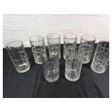 8-Piece Clear Glass Tumbler Set