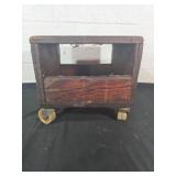 Wooden Stool on Casters