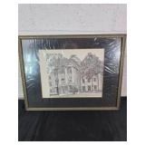 Framed and Matted Art Depicting North Carolina Sta