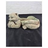 Cement Kitten Flower Pot Holder