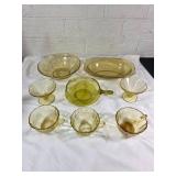 Yellow Glass Tableware