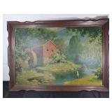 A. Curtis Oil on Canvas Landscape Painting