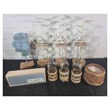 Home Decor Set With Metal, Wood, and Glass Items