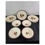 12-Piece Rooster Motif Dish Set