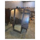 Large Wooden Trifold Mirror Unit