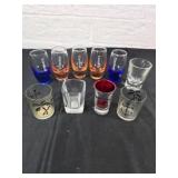 Twelve Assorted Shot Glasses