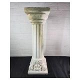Plaster Flower Pot Stand with Fluted Column