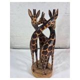 Hand-Carved Giraffe Figurine Statue