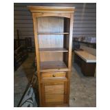 Wooden Bookshelf With Drawer and Cabinet