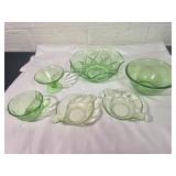 6 Uranium Glass Tablewares