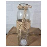 Case of Decorative Glass Bottles with Jute Wrap