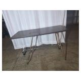 Rectangular Folding Leg Table with Wood Laminate T