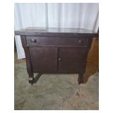 Wooden Cabinet Table with Drawer and Doors