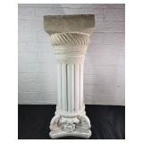 Plaster Flower Pot Stand with Column Design