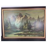 R. Hartman Oil on Canvas Landscape Painting