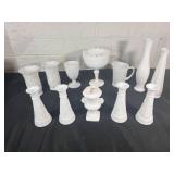 Milk Glass Vase and Vessels Collection
