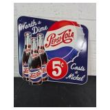 Pepsi-Cola Metal Advertising Sign