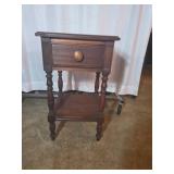 Wooden End Table with Drawer and Shelf