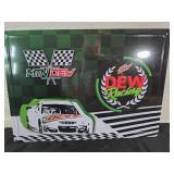 Mountain Dew Racing Metal Sign