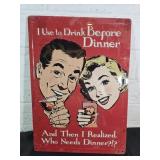 Humorous Metal Bar Sign With Retro Design