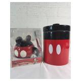 Ceramic Mickey Mouse Cookie Jar, Mug, and Spoon