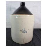 3-Gallon Stoneware Crock Jug with Cobalt Decoratio