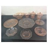 Pink Depression Glass Tableware