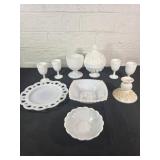 Decorative Milk Glass Tableware