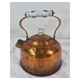 Pressed Copper Teapot with Ceramic Handle