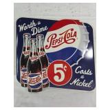 Pepsi-Cola Metal Advertising Sign