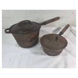 Cast Iron Pots with Lids and Handles