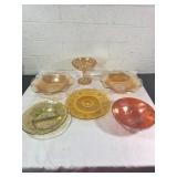 Orange Carnival Glass Tableware