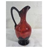Red and Black Ceramic Pitcher
