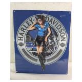Harley Davidson Metal Sign With Police Officer Des