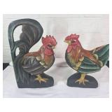 Hand-Carved Wooden Chicken Figures