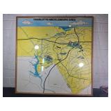 Charlotte-Mecklenburg Area Framed Map Art