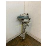 Evinrude Outboard Motor, Blue and Silver