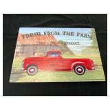 Press Board Wall Sign with Farm Truck