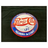 Metal Double Dot Pepsi-Cola Sign