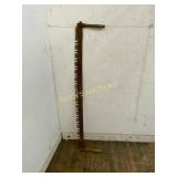 Rusty Two-Man Logging Saw with Wooden Handles