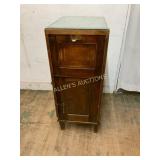 Wooden Cabinet with Glass Top