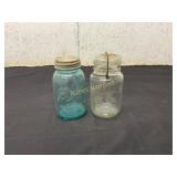 Two Glass Mason Jars With Lid Variations
