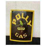 Polly Gas Metal Advertising Sign