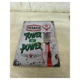 Texaco Tower of Power Metal Sign